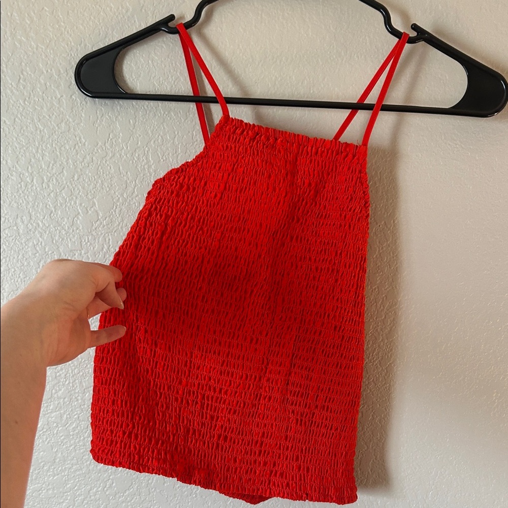 a new day Red Smocked Camisole